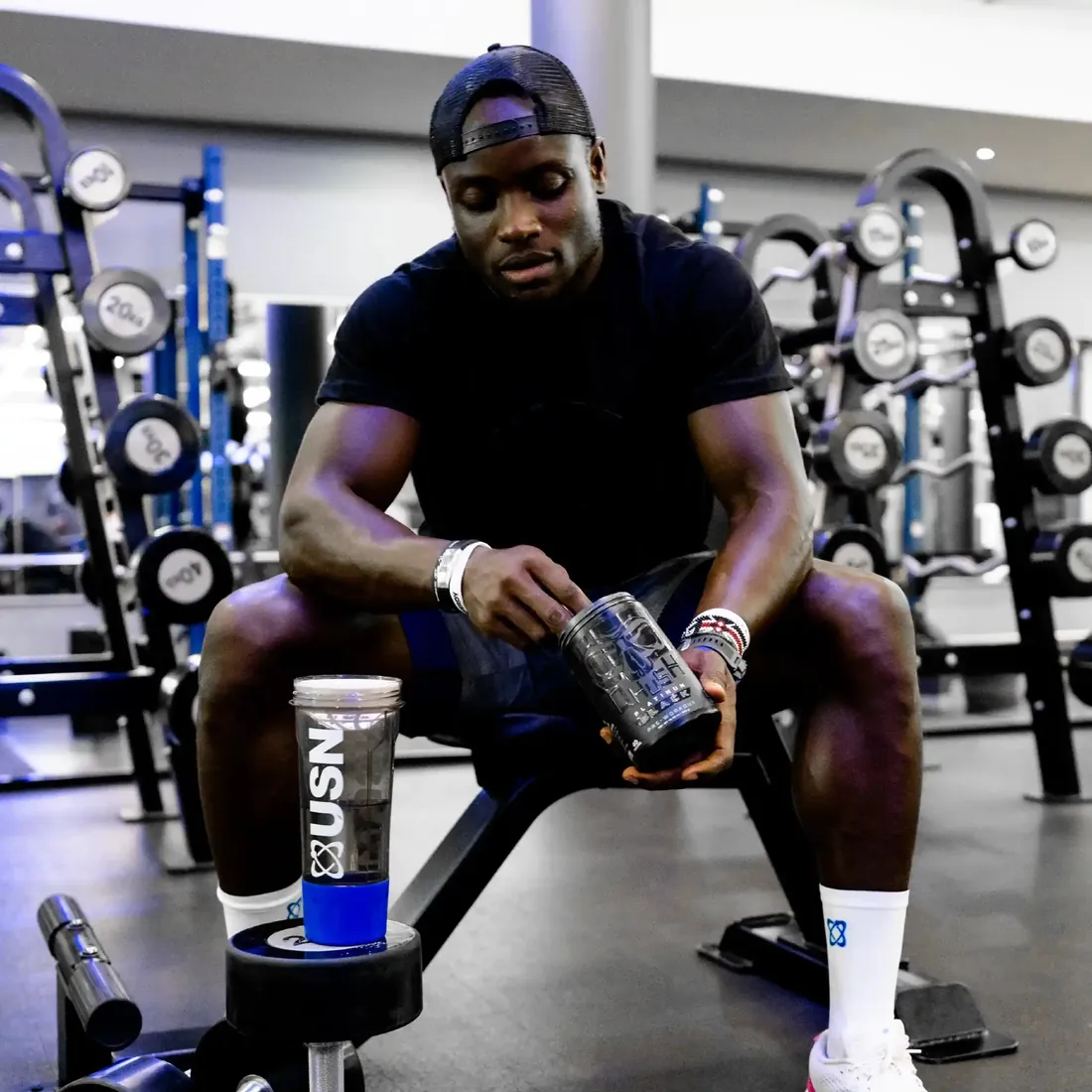 Athlete training with USN